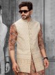 Thread Embroidered Mens Nehru Jacket Set